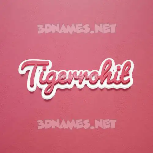 tigerrohit in Red Scribble style - 3D name wallpaper