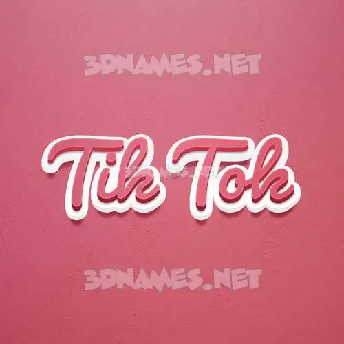 tik tok in Red Scribble style - 3D name wallpaper tik tok in Red Scribble style - 3D name wallpaper