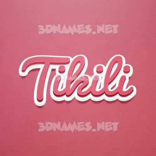 tikili in Red Scribble style - 3D name wallpaper tikili in Red Scribble style - 3D name wallpaper