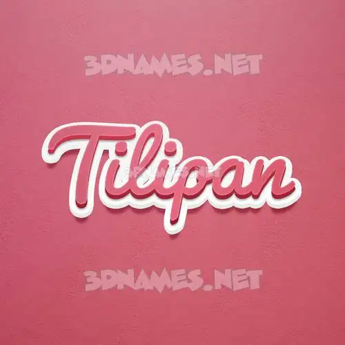 tilipan in Red Scribble style - 3D name wallpaper