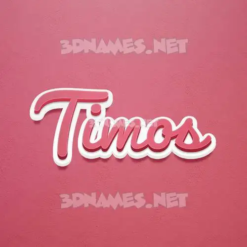 timos in Red Scribble style - 3D name wallpaper