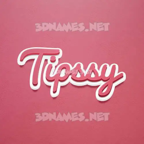 tipssy in Red Scribble style - 3D name wallpaper