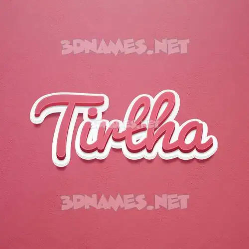 tirtha in Red Scribble style - 3D name wallpaper tirtha in Red Scribble style - 3D name wallpaper