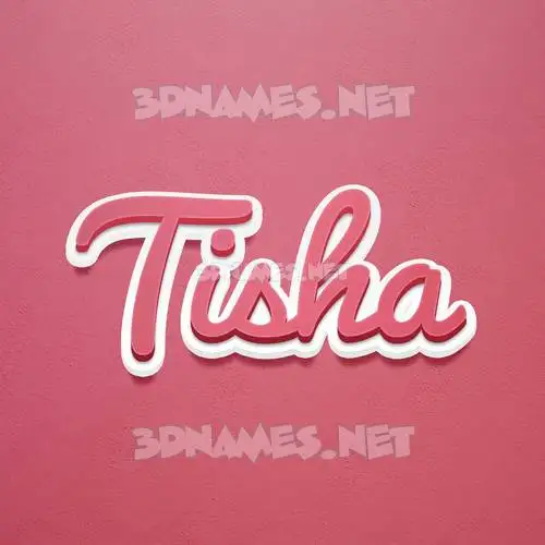 tisha in Red Scribble style - 3D name wallpaper