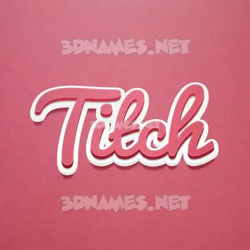 titch in Red Scribble style - 3D name wallpaper