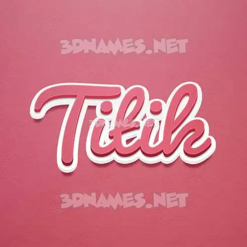 titik in Red Scribble style - 3D name wallpaper titik in Red Scribble style - 3D name wallpaper