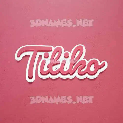 titiko in Red Scribble style - 3D name wallpaper