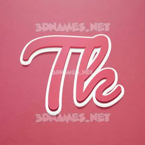 tk in Red Scribble style - 3D name wallpaper tk in Red Scribble style - 3D name wallpaper