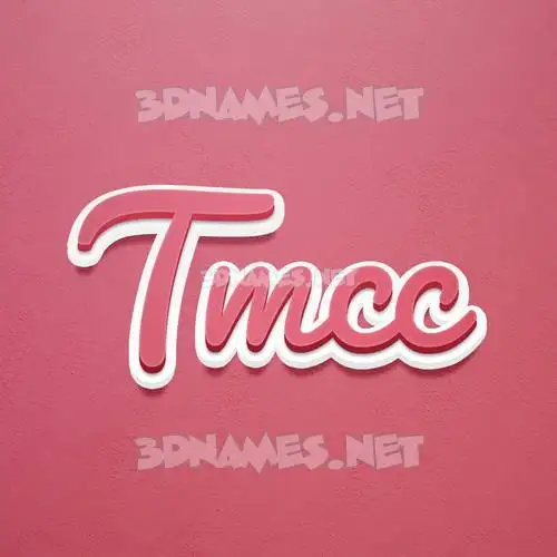 tmcc in Red Scribble style - 3D name wallpaper