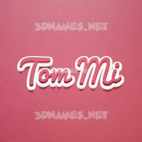 tom mi in Red Scribble style - 3D name wallpaper tom mi in Red Scribble style - 3D name wallpaper