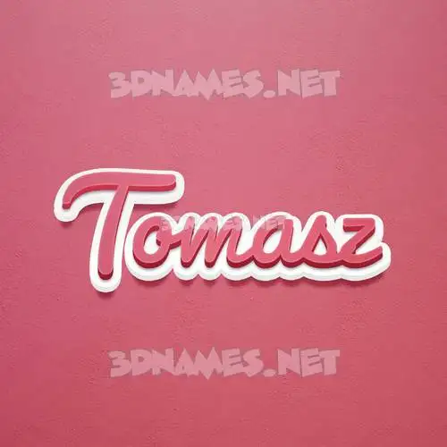 tomasz in Red Scribble style - 3D name wallpaper