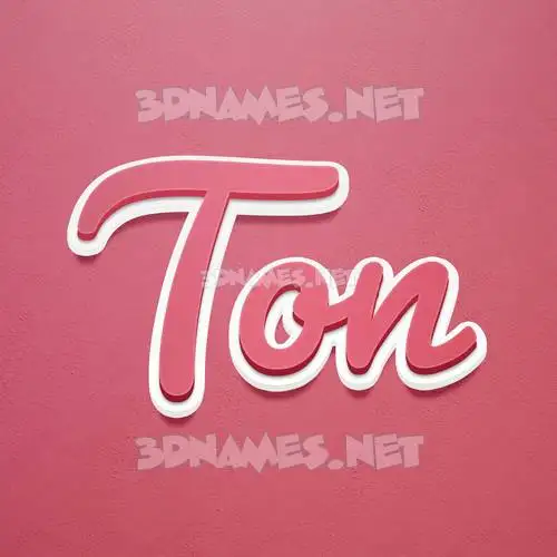 ton in Red Scribble style - 3D name wallpaper ton in Red Scribble style - 3D name wallpaper