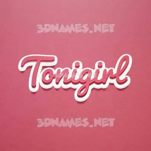 tonigirl in Red Scribble style - 3D name wallpaper tonigirl in Red Scribble style - 3D name wallpaper