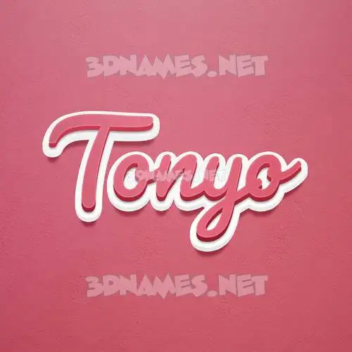 tonyo in Red Scribble style - 3D name wallpaper
