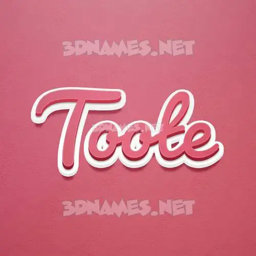 toote in Red Scribble style - 3D name wallpaper