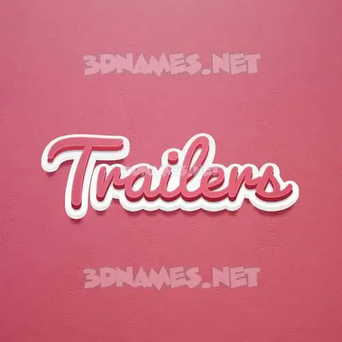 trailers in Red Scribble style - 3D name wallpaper trailers in Red Scribble style - 3D name wallpaper