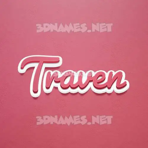traven in Red Scribble style - 3D name wallpaper traven in Red Scribble style - 3D name wallpaper