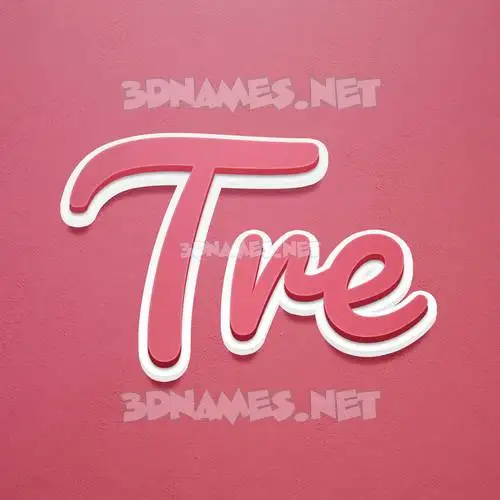 tre in Red Scribble style - 3D name wallpaper tre in Red Scribble style - 3D name wallpaper