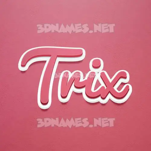 trix in Red Scribble style - 3D name wallpaper trix in Red Scribble style - 3D name wallpaper