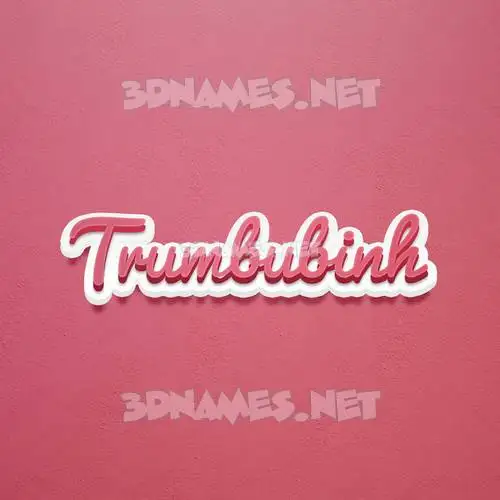 trumbubinh in Red Scribble style - 3D name wallpaper