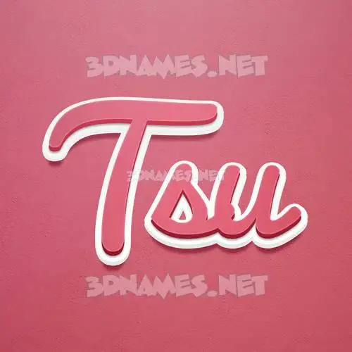 tsu in Red Scribble style - 3D name wallpaper tsu in Red Scribble style - 3D name wallpaper