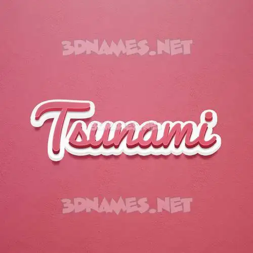 tsunami in Red Scribble style - 3D name wallpaper tsunami in Red Scribble style - 3D name wallpaper