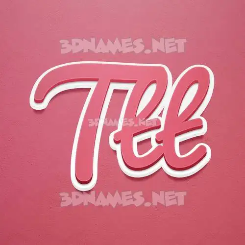 ttt in Red Scribble style - 3D name wallpaper ttt in Red Scribble style - 3D name wallpaper