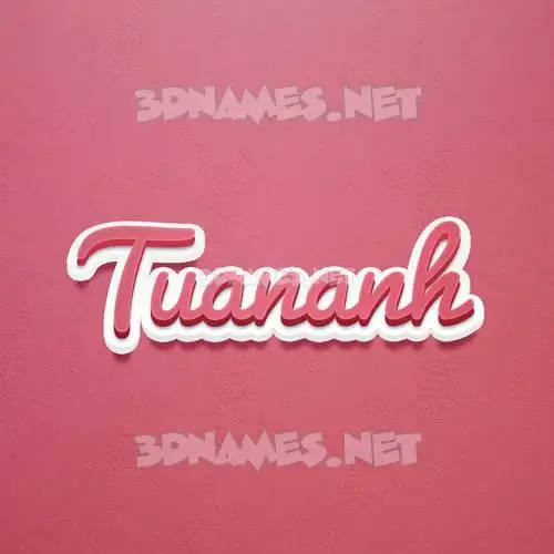tuananh in Red Scribble style - 3D name wallpaper