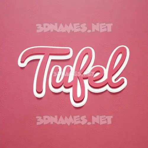 tufel in Red Scribble style - 3D name wallpaper tufel in Red Scribble style - 3D name wallpaper