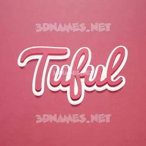tuful in Red Scribble style - 3D name wallpaper tuful in Red Scribble style - 3D name wallpaper