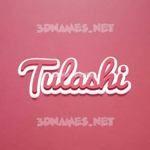 tulashi in Red Scribble style - 3D name wallpaper