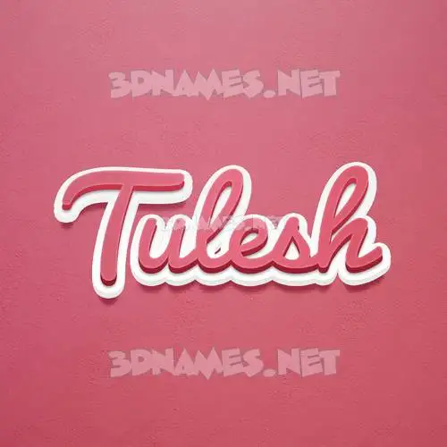 tulesh in Red Scribble style - 3D name wallpaper