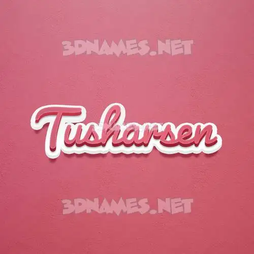 tusharsen in Red Scribble style - 3D name wallpaper tusharsen in Red Scribble style - 3D name wallpaper
