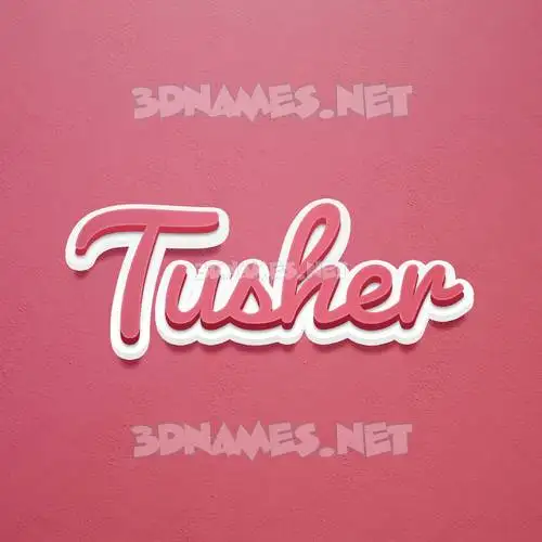 tusher in Red Scribble style - 3D name wallpaper tusher in Red Scribble style - 3D name wallpaper
