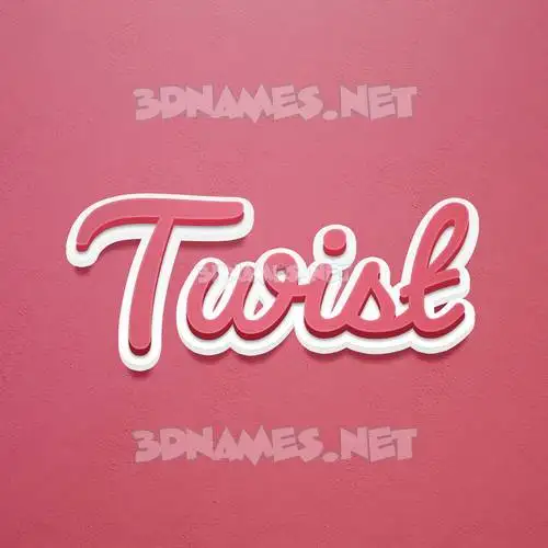 twist in Red Scribble style - 3D name wallpaper twist in Red Scribble style - 3D name wallpaper