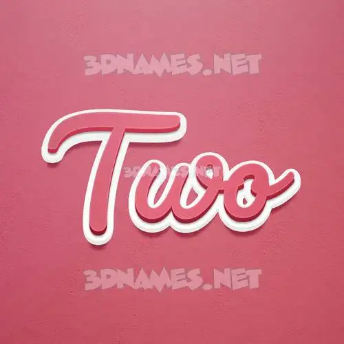two in Red Scribble style - 3D name wallpaper two in Red Scribble style - 3D name wallpaper