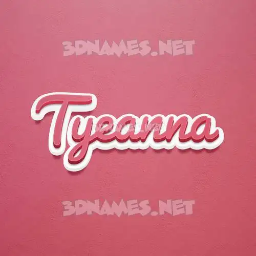 tyeanna in Red Scribble style - 3D name wallpaper