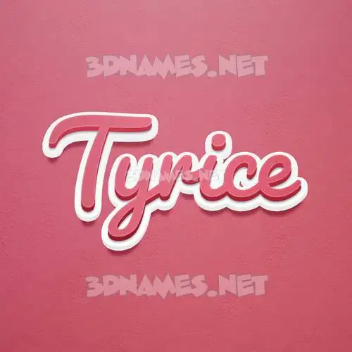 tyrice in Red Scribble style - 3D name wallpaper tyrice in Red Scribble style - 3D name wallpaper