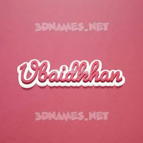 ubaidkhan in Red Scribble style - 3D name wallpaper ubaidkhan in Red Scribble style - 3D name wallpaper