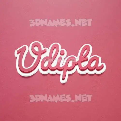 udipta in Red Scribble style - 3D name wallpaper