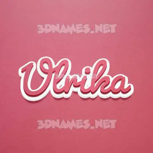 ulrika in Red Scribble style - 3D name wallpaper