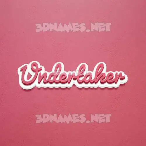 undertaker in Red Scribble style - 3D name wallpaper undertaker in Red Scribble style - 3D name wallpaper