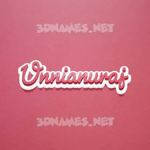 unnianuraj in Red Scribble style - 3D name wallpaper