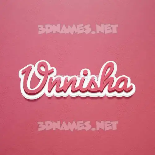 unnisha in Red Scribble style - 3D name wallpaper