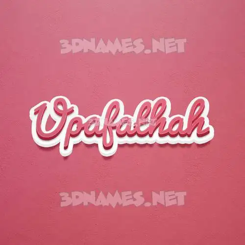 upafathah in Red Scribble style - 3D name wallpaper