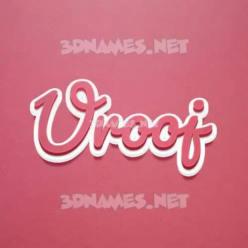 urooj in Red Scribble style - 3D name wallpaper