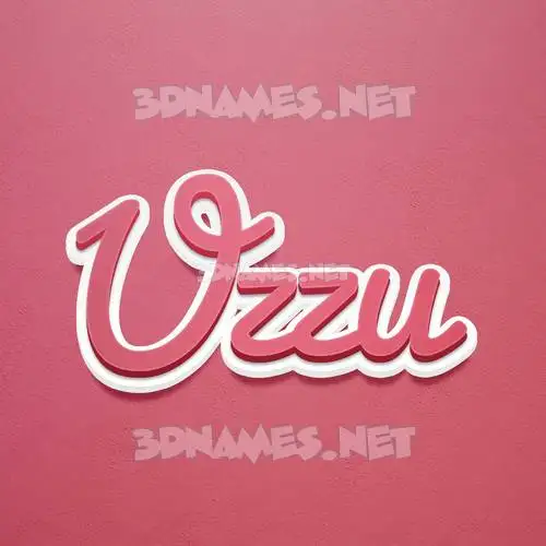 uzzu in Red Scribble style - 3D name wallpaper
