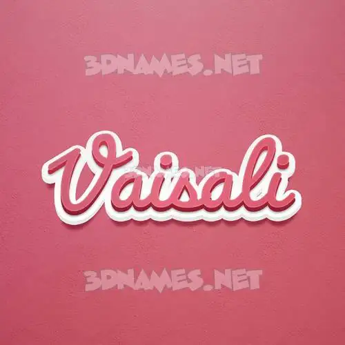 vaisali in Red Scribble style - 3D name wallpaper