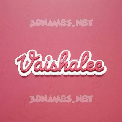 vaishalee in Red Scribble style - 3D name wallpaper