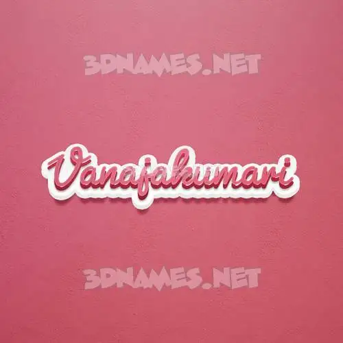 vanajakumari in Red Scribble style - 3D name wallpaper